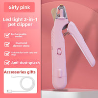 Pet nail clipper with LED light