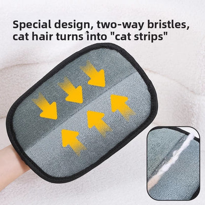 Electrostatic Pet Hair Removal Glove, Five-Finger Cat Hair Brush for Furniture and Clothing
