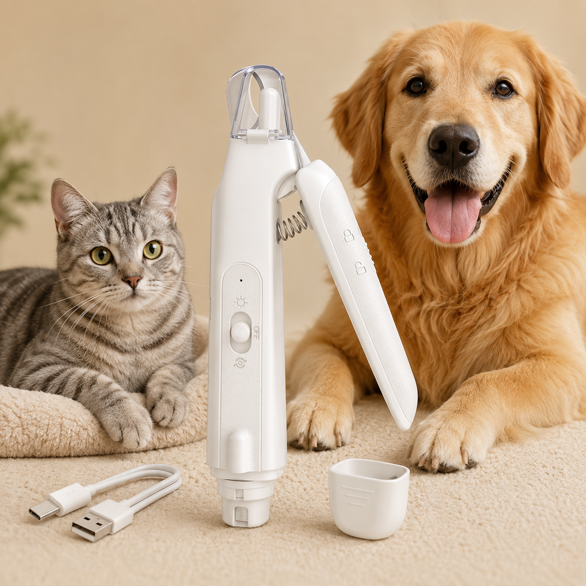 Happy Wag GlowTrim 2-in-1 Pet Nail Clipper and Grinder, main product photo