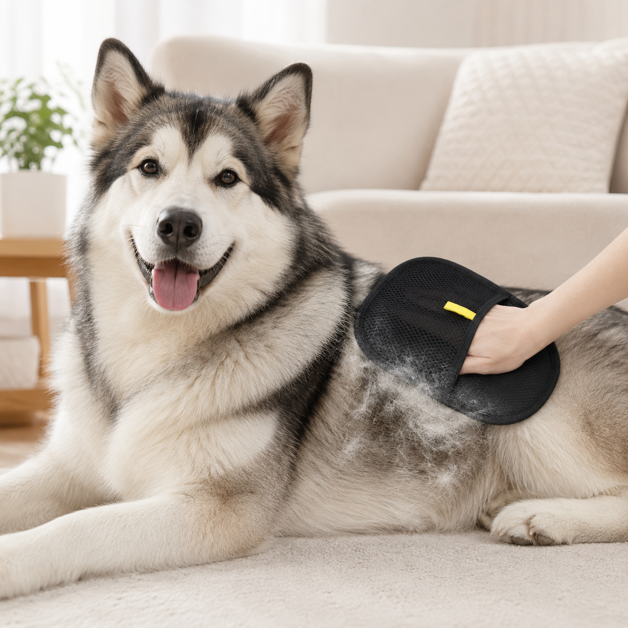 Electrostatic Pet Hair Removal Glove, Five-Finger Cat Hair Brush for Furniture and Clothing
