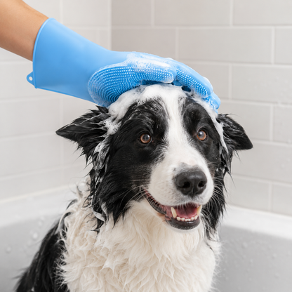 Pet Bath Gloves Dog Cat Bath Brush Silicone Bath Massage Brush Artifact Dog Scrubbing Supplies