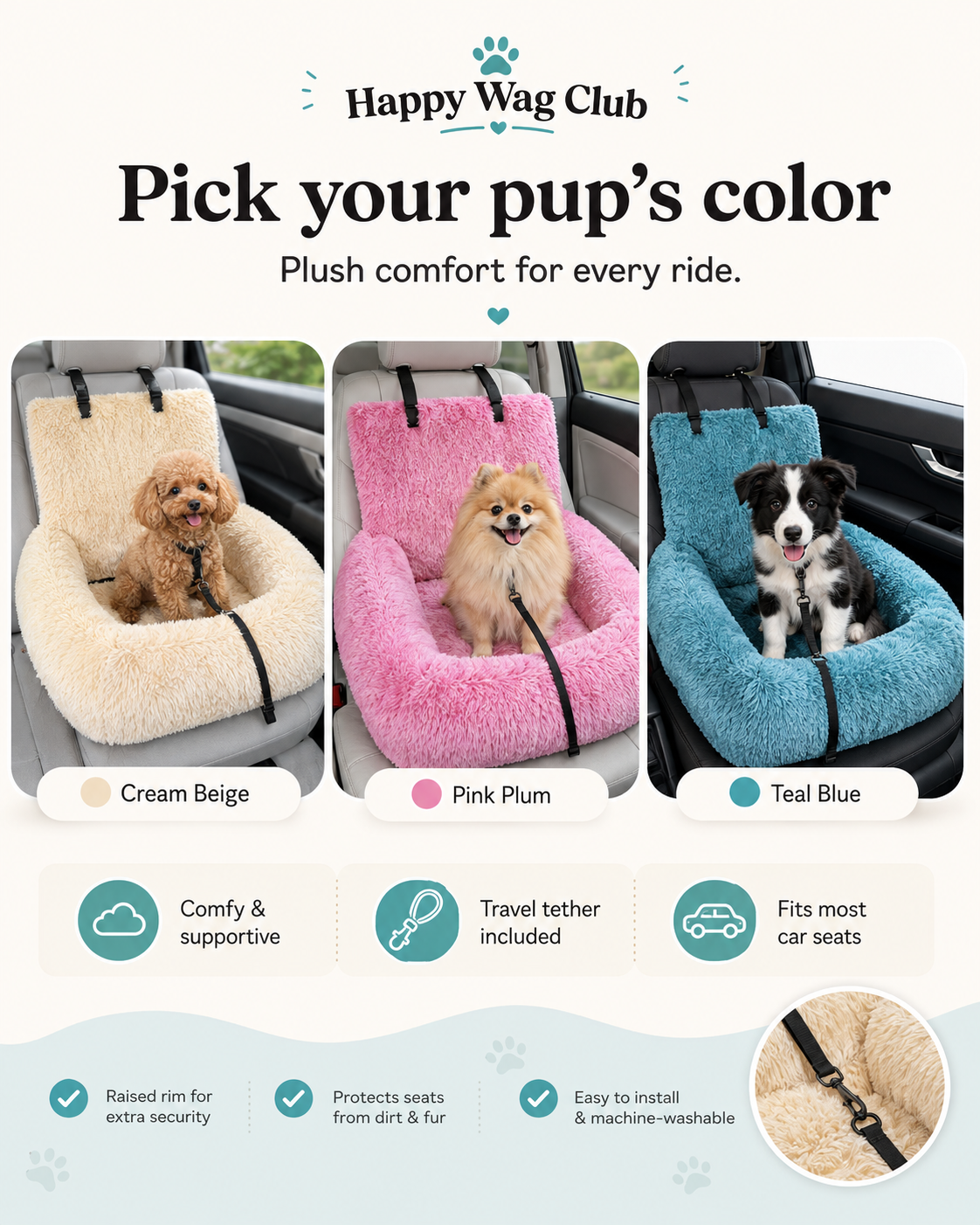 Car-Mounted Dog Bed