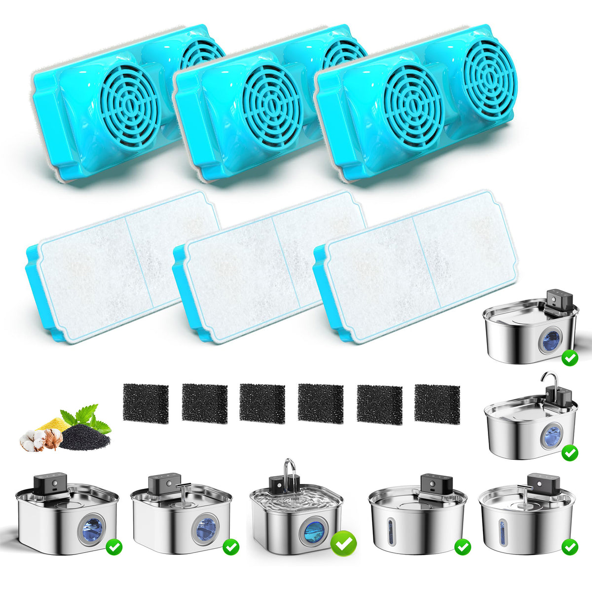 Replacement Water Filter Cartridge for Pet Fountain